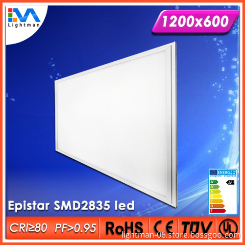 Factory Direct Sale Super Brightness Constant Current Driver 72w 1200x600 led panel light